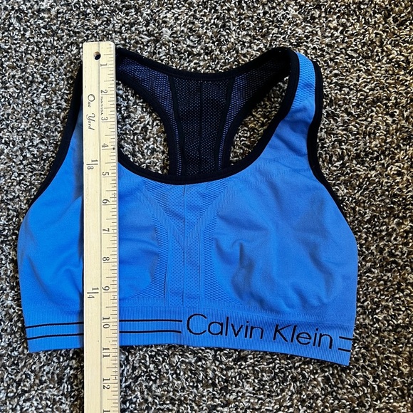Calvin Klein Blue Racerback Sports Bra - Picture 1 of 4